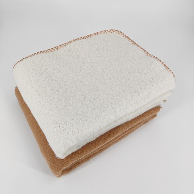 Plain Faux Mohair Throw